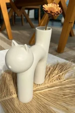 Mom Kedi Vazo Krem