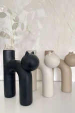 Mom Kedi Vazo Siyah