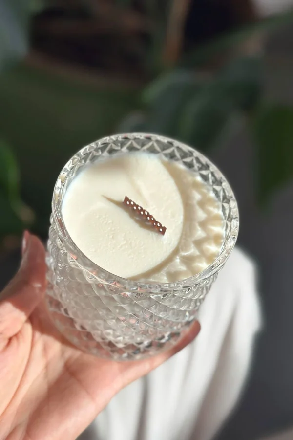 Mom Soya Wax Kokulu Cam Kristal Mum